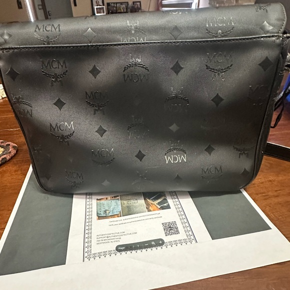 MCM Visetos Black  Shoulder Bag with COA - Picture 13 of 17